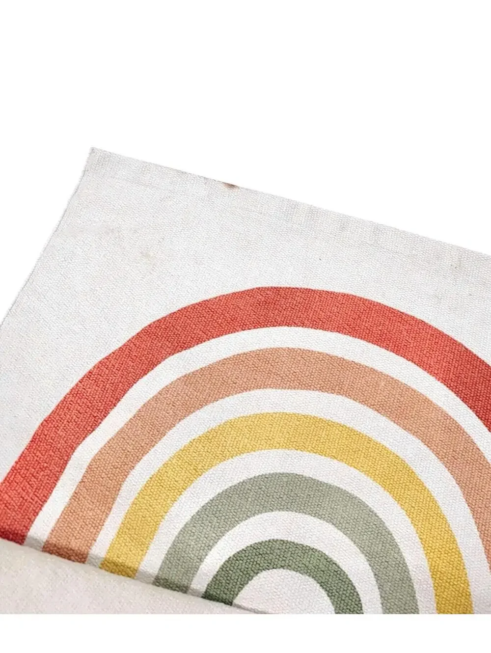 (RA) H&M Home Kids Hopscotch Play Mat Rug Canvas Floor Runner Lets Chase Rainbow